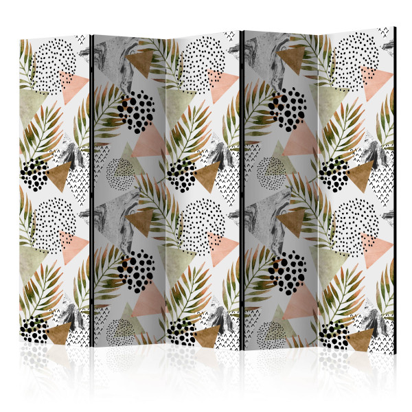 Parawan dwustronny Kwiaty 225 x 172 cm 1 szt 571237
