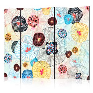 Parawan dwustronny Kwiaty 225 x 172 cm 1 szt 574357 Parawan dwustronny Kwiaty 225 x 172 cm 1 szt 574357