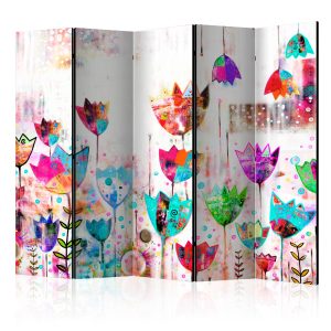 Parawan dwustronny Kwiaty 225 x 172 cm 1 szt 572428 Parawan dwustronny Kwiaty 225 x 172 cm 1 szt 572428
