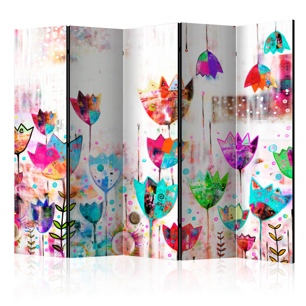 Parawan dwustronny Kwiaty 225 x 172 cm 1 szt 572428