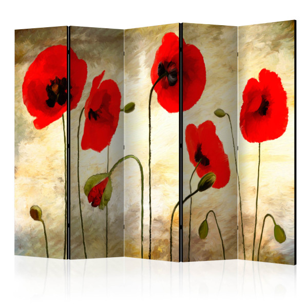 Parawan dwustronny Kwiaty 225 x 172 cm 1 szt 574782