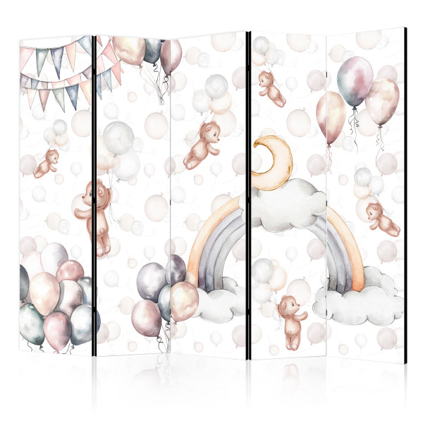 Parawan Dwustronny Pluszowe Misie Z Balonikami 225x172cm 1095443