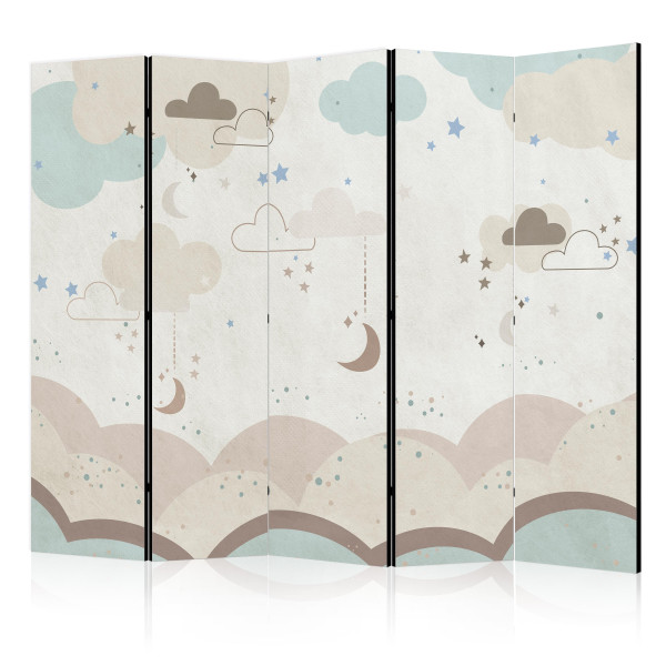Parawan Dwustronny Pochmurne Nocne Niebo 225x172cm 1094217