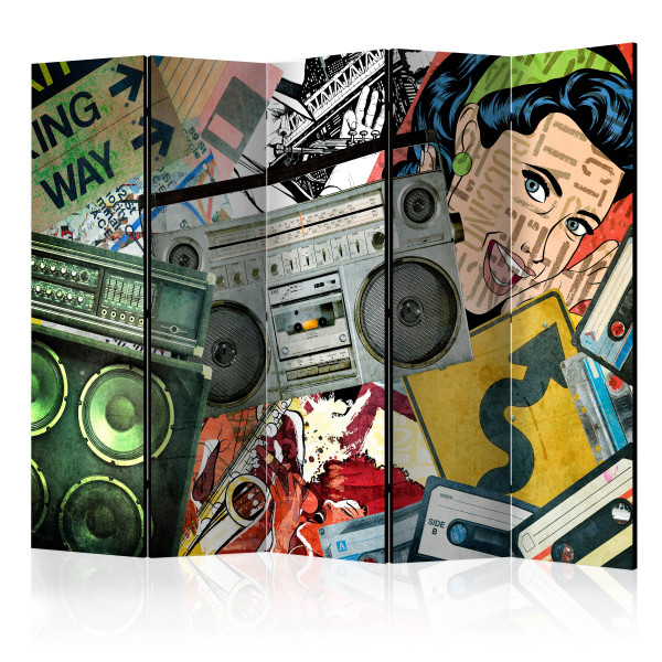 Parawan dwustronny Street art 225 x 172 cm 1 szt 574313