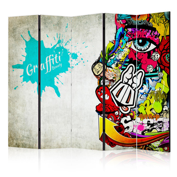 Parawan dwustronny Street art 225 x 172 cm 1 szt 574665