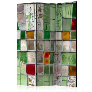 Parawan Dwustronny Szmaragdowy Witraż 135x172cm 1094125 Parawan Dwustronny Szmaragdowy Witraż 135x172cm 1094125