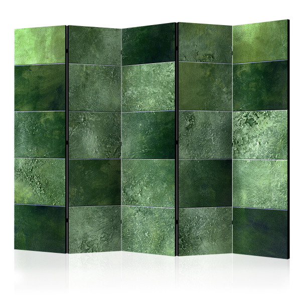 Parawan Dwustronny Zielona Układanka 225x172cm 1095675