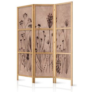 Parawan Japoński 3-panelowy Delikatne Polne Kwiaty 135x172cm 1095814 Parawan Japoński 3-panelowy Delikatne Polne Kwiaty 135x172cm 1095814