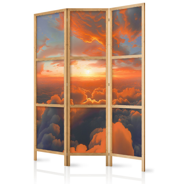 Parawan Japoński 3-panelowy Gdy Świt Łaskocze Chmury 135x172cm 1094608