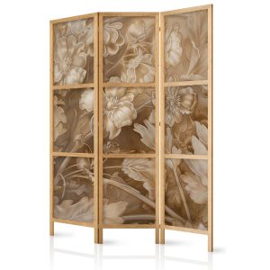 Parawan Japoński 3-panelowy Kwiatowe Ornamenty 135x172cm 1095701 Parawan Japoński 3-panelowy Kwiatowe Ornamenty 135x172cm 1095701