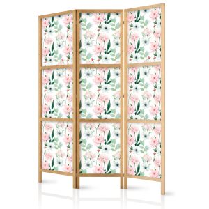 Parawan Japoński 3-panelowy Kwiaty I Liście 135x172cm 1095611 Parawan Japoński 3-panelowy Kwiaty I Liście 135x172cm 1095611