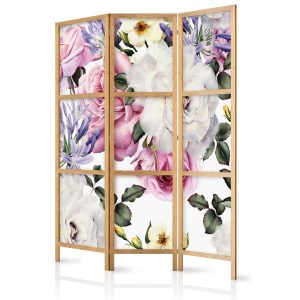 Parawan Japoński 3-panelowy Kwiecista Polana 135x172cm 1094395 Parawan Japoński 3-panelowy Kwiecista Polana 135x172cm 1094395