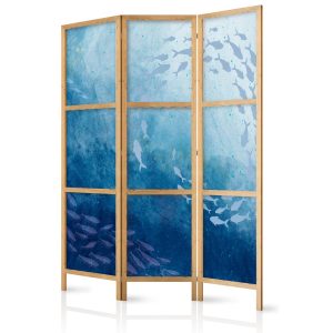 Parawan Japoński 3-panelowy Ławice Ryb 135x172cm 1094394 Parawan Japoński 3-panelowy Ławice Ryb 135x172cm 1094394
