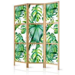 Parawan Japoński 3-panelowy Liście Monstery I Palmy 135x172cm 1095819 Parawan Japoński 3-panelowy Liście Monstery I Palmy 135x172cm 1095819