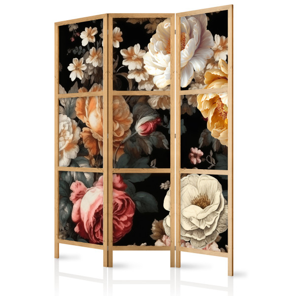 Parawan Japoński 3-panelowy Ogrom Kolorowych Kwiatów 135x172cm 1095698