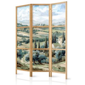 Parawan Japoński 3-panelowy Pejzaż Z Zielonymi Polami 135x172cm 1094290 Parawan Japoński 3-panelowy Pejzaż Z Zielonymi Polami 135x172cm 1094290
