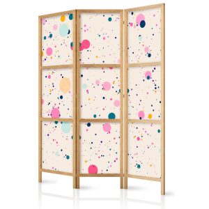 Parawan Japoński 3-panelowy Plamki I Kleksy 135x172cm 1094571 Parawan Japoński 3-panelowy Plamki I Kleksy 135x172cm 1094571