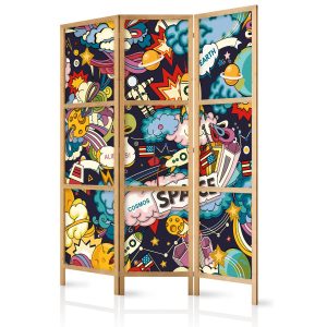Parawan Japoński 3-panelowy Przestrzeń Nastolatka 135x172cm 1095744 Parawan Japoński 3-panelowy Przestrzeń Nastolatka 135x172cm 1095744