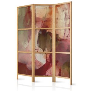 Parawan Japoński 3-panelowy Różana Abstrakcja 135x172cm 1095295 Parawan Japoński 3-panelowy Różana Abstrakcja 135x172cm 1095295