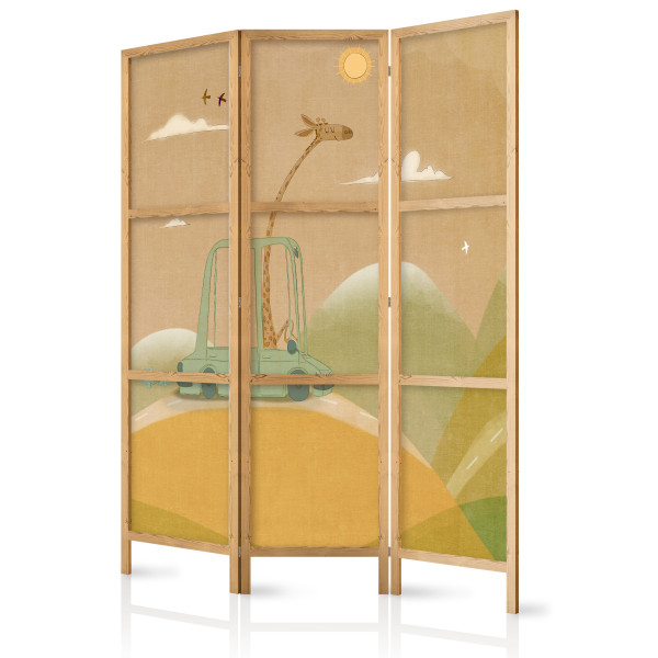 Parawan Japoński 3-panelowy Rozmarzona Podróżniczka 135x172cm 1094185