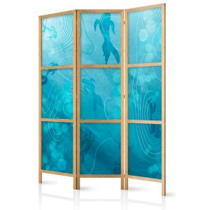 Parawan Japoński 3-panelowy Rybki Koi Pod Taflą Wody 135x172cm 1095199 Parawan Japoński 3-panelowy Rybki Koi Pod Taflą Wody 135x172cm 1095199