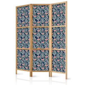 Parawan Japoński 3-panelowy Rybki Wśród Liści 135x172cm 1094346 Parawan Japoński 3-panelowy Rybki Wśród Liści 135x172cm 1094346