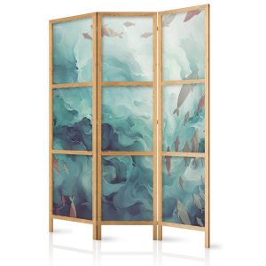 Parawan Japoński 3-panelowy Uciekające Ryby 135x172cm 1094623 Parawan Japoński 3-panelowy Uciekające Ryby 135x172cm 1094623
