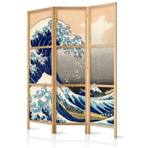 Parawan Japoński 3-panelowy Wielka Fala W Kanagawie 135x172cm 1095770 Parawan Japoński 3-panelowy Wielka Fala W Kanagawie 135x172cm 1095770