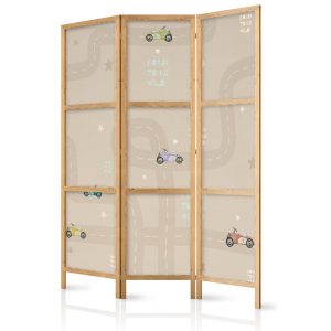 Parawan Japoński 3-panelowy Wyścig 135x172cm 1095222 Parawan Japoński 3-panelowy Wyścig 135x172cm 1095222