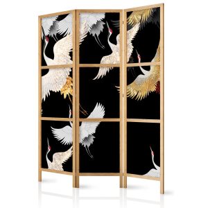 Parawan Japoński 3-panelowy Żurawie Nocą 135x172cm 1095359 Parawan Japoński 3-panelowy Żurawie Nocą 135x172cm 1095359