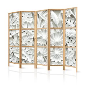 Parawan Japoński 5-panelowy Alabastrowy Ogród 225x172cm 1095752 Parawan Japoński 5-panelowy Alabastrowy Ogród 225x172cm 1095752
