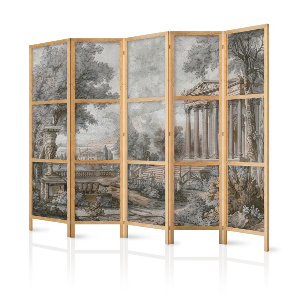 Parawan Japoński 5-panelowy Antyczny Pejzaż 225x172cm 1095069