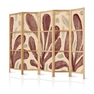 Parawan Japoński 5-panelowy Falujące Liście 225x172cm 1094787 Parawan Japoński 5-panelowy Falujące Liście 225x172cm 1094787