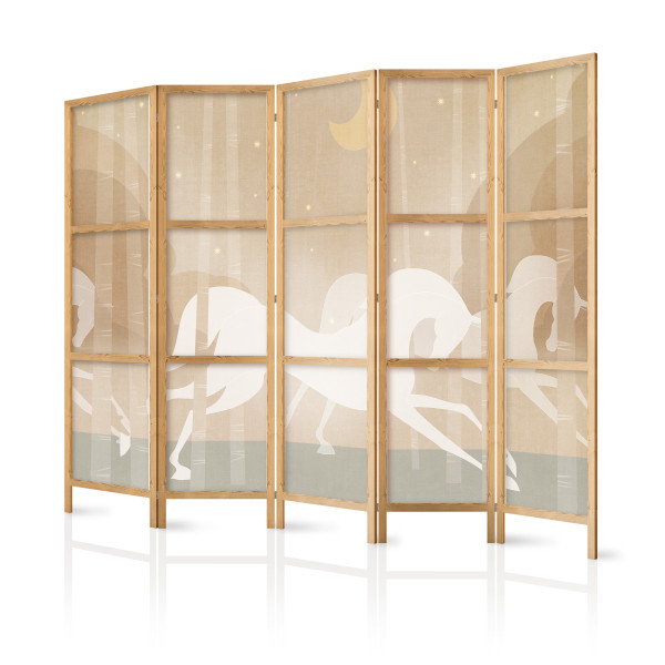Parawan Japoński 5-panelowy Księżycowe Rumaki 225x172cm 1094585