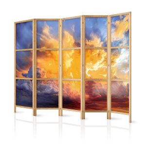 Parawan Japoński 5-panelowy Piękny Zachód Słońca 225x172cm 1095407 Parawan Japoński 5-panelowy Piękny Zachód Słońca 225x172cm 1095407