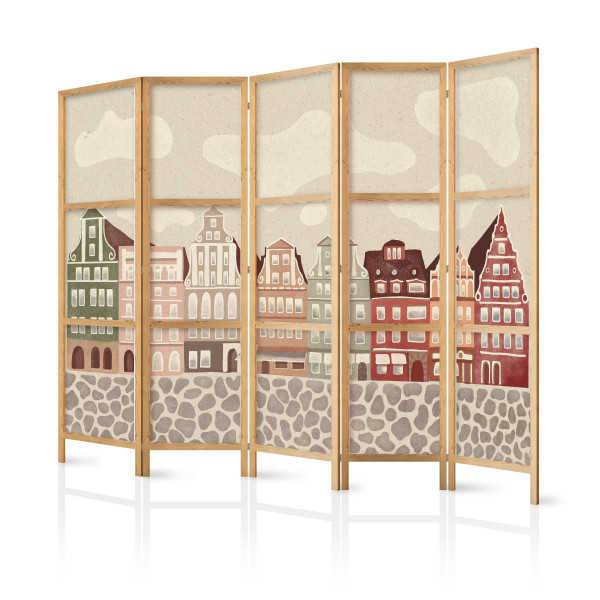 Parawan Japoński 5-panelowy Plac Solny 225x172cm 1094734
