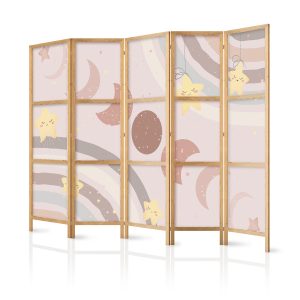Parawan Japoński 5-panelowy Radosne Niebo 225x172cm 1095505 Parawan Japoński 5-panelowy Radosne Niebo 225x172cm 1095505
