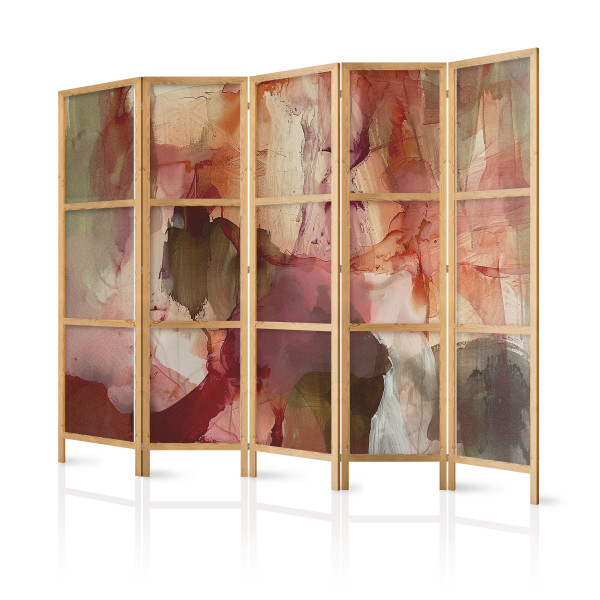 Parawan Japoński 5-panelowy Różana Abstrakcja 225x172cm 1094658
