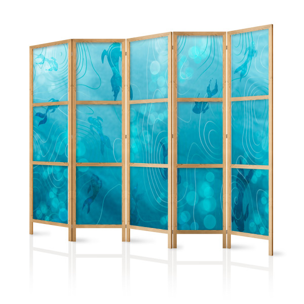 Parawan Japoński 5-panelowy Rybki Koi Pod Taflą Wody 225x172cm 1095051