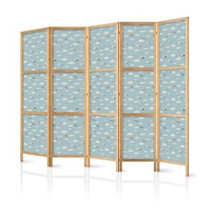 Parawan Japoński 5-panelowy Samoloty Na Tle Błękitnego Nieba 225x172cm 1095580