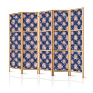 Parawan Japoński 5-panelowy Słoneczne Wzory 225x172cm 1095173 Parawan Japoński 5-panelowy Słoneczne Wzory 225x172cm 1095173