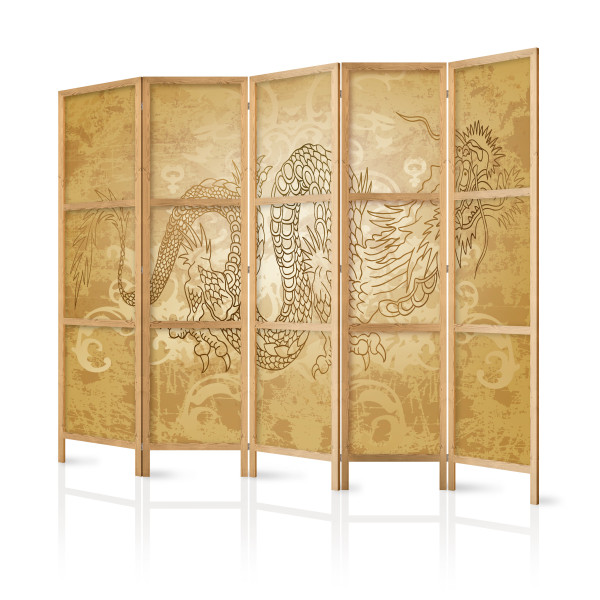 Parawan Japoński 5-panelowy Smok 225x172cm 1094235