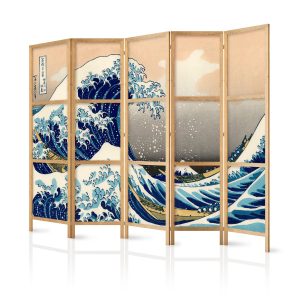 Parawan Japoński 5-panelowy Wielka Fala W Kanagawie 225x172cm 1095699 Parawan Japoński 5-panelowy Wielka Fala W Kanagawie 225x172cm 1095699