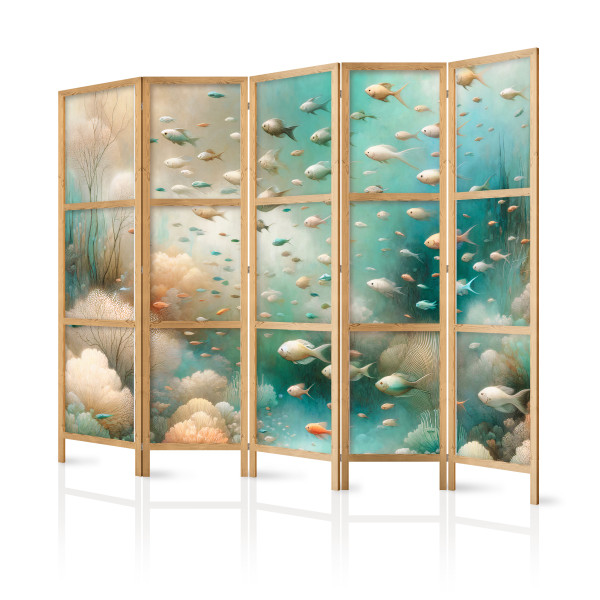 Parawan Japoński 5-panelowy Zjawiskowy Podwodny Krajobraz 225x172cm 1095144