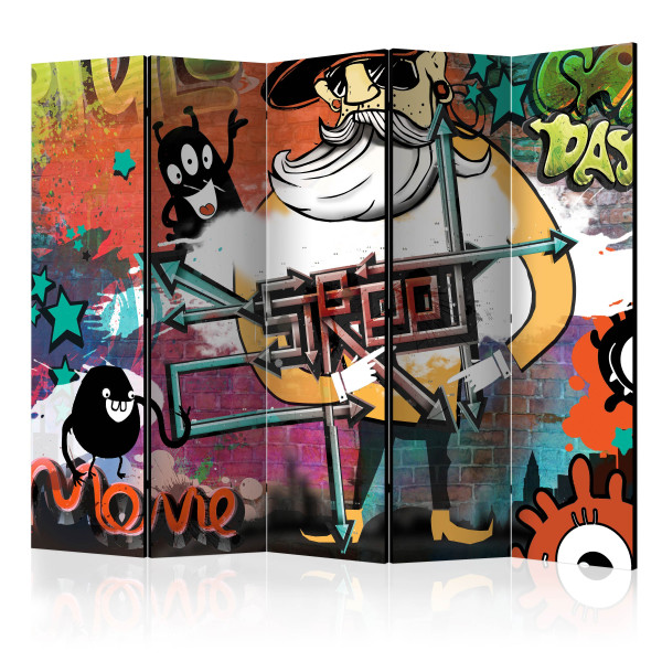 Parawan jednostronny Street art 225 x 172 cm 1 szt 571422