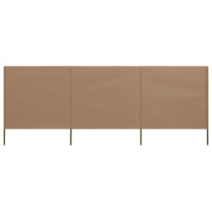 Parawan Ogrodowy Osłona 3-skrzydłowy z tkaniny 400×160 cm taupe 954353 Parawan Ogrodowy Osłona 3-skrzydłowy z tkaniny 400×160 cm taupe 954353