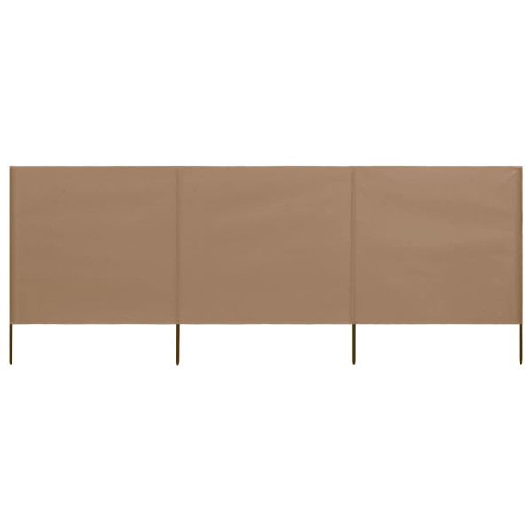 Parawan Ogrodowy Osłona 3-skrzydłowy z tkaniny 400x160 cm taupe 954353