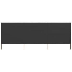 Parawan Ogrodowy Osłona 3-skrzydłowy z tkaniny 400×80 cm antracytowy 954344 Parawan Ogrodowy Osłona 3-skrzydłowy z tkaniny 400×80 cm antracytowy 954344