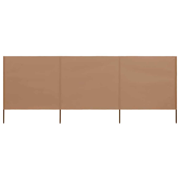Parawan Ogrodowy Osłona 3-skrzydłowy z tkaniny 400x80 cm taupe 954360