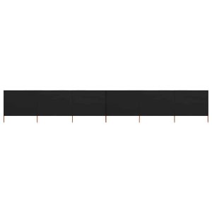 Parawan Ogrodowy Osłona 6-skrzydłowy z tkaniny 800 x 80 cm czarny 954376 Parawan Ogrodowy Osłona 6-skrzydłowy z tkaniny 800 x 80 cm czarny 954376